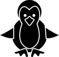 aislado icono de pingüino en plano estilo. vector