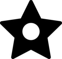 Walk of Fame star Black and White icon. vector