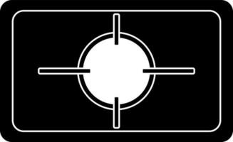 Target icon sign for shooting in stroke. vector