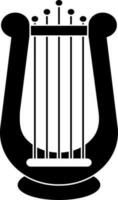 Illustration of lyre icon for music concept. vector