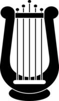 Illustration of lyre icon for music concept. vector