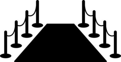 Vector illustration of carpet with rope barrier.