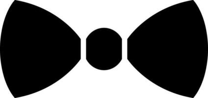 Flat style bow tie icon in black color. vector
