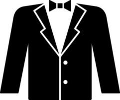 hombres traje glifo icono en plano estilo. vector