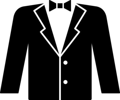 Men suit glyph icon in flat style.