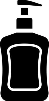 Liquid soap bottle icon in flat style.