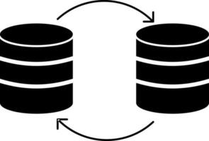 Black transfer database. vector