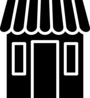 Black and White hut in flat style. vector