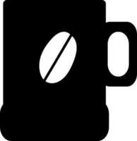 negro y blanco café jarra icono. vector