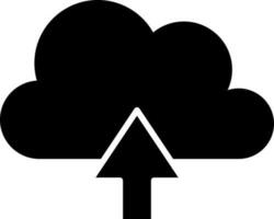 Uploading cloud or cloud storage icon. vector