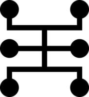 Networking icon or symbol in black color. vector