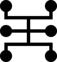 Networking icon or symbol in black color. vector