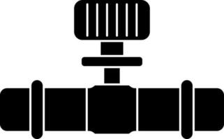 Illustration of valve icon in Black and White color. vector