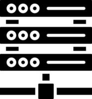 Server icon or symbol in Black and White color. vector