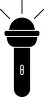 Isolated flashlight icon in flat style. vector