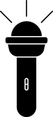 Isolated flashlight icon in flat style.