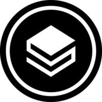 Stratis crypto coin glyph icon in flat style. vector