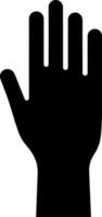 Flat style hand icon in black color. vector