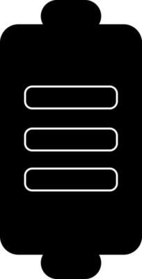 Power saving or Battery, Black and White icon.