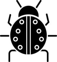 vector illustration of bug icon in Black and White color.