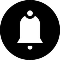 Black and White bell icon in flat style. vector
