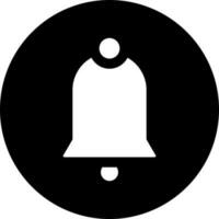 Black and White bell icon in flat style. vector