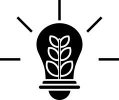 Isolated eco bulb icon in flat style. vector