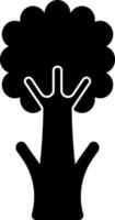 Isolated black tree icon on white background. vector