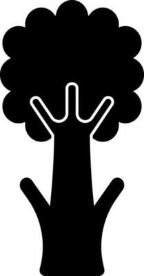 Isolated black tree icon on white background.