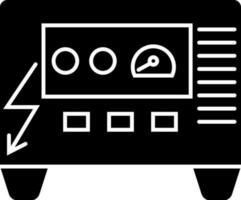 Illustration of Black and White generator icon. vector