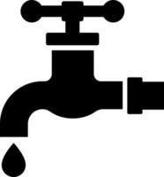 Faucet sign or symbol in Black and White color. vector