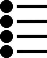Black and white bullet list. vector