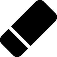 Black and white eraser. vector