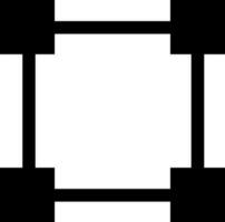 Flat style text in Black and White color. vector
