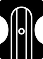 Illustration of a sharpener icon in black and white color. vector