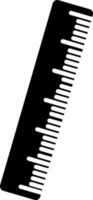 Isolated Black and White ruler icon in flat style. vector