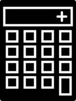 Illustration of Black and White calculator icon. vector