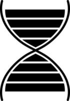 Icon of DNA structure in black color. vector