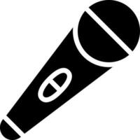 Isolated microphone icon in Black and White color. vector