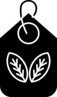 Isolated of Black and White ecology tag icon. vector