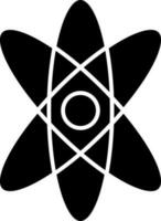 Illustration of Black and White atomic structure icon. vector
