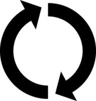 Reuse glyph icon or symbol. vector