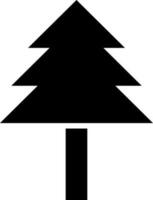 Christmas tree icon in flat style. vector
