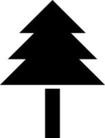 Christmas tree icon in flat style. vector