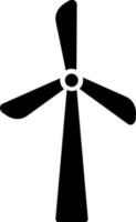 Windmill icon in Black and White color. vector