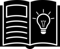 Open science book icon in Black and White color. vector