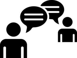 User conversation icon in Black and White color. vector