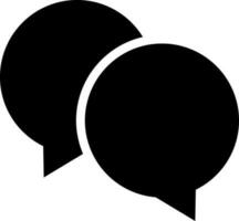 Comments or speech bubble icon in black color. vector