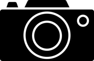 Digital camera glyph icon or symbol. vector