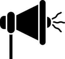 Megaphone icon in Black and White color. vector